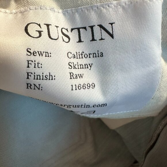 Gustin Skinny Fit Jeans Monster Bedford Corduroy 5 Pocket Pants Blue Grey 30x34 - Picture 8 of 15